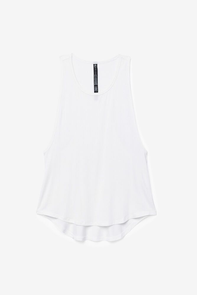 Fila Tank Top Womens White - Fi-lux Long - Philippines 8430927-VN